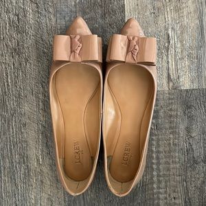 JCrew patent nude flats.